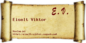 Eiselt Viktor névjegykártya