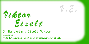 viktor eiselt business card
